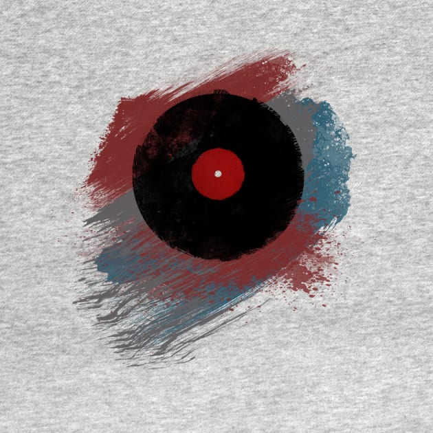 Vinyl Record with Paint Strokes by ddtk